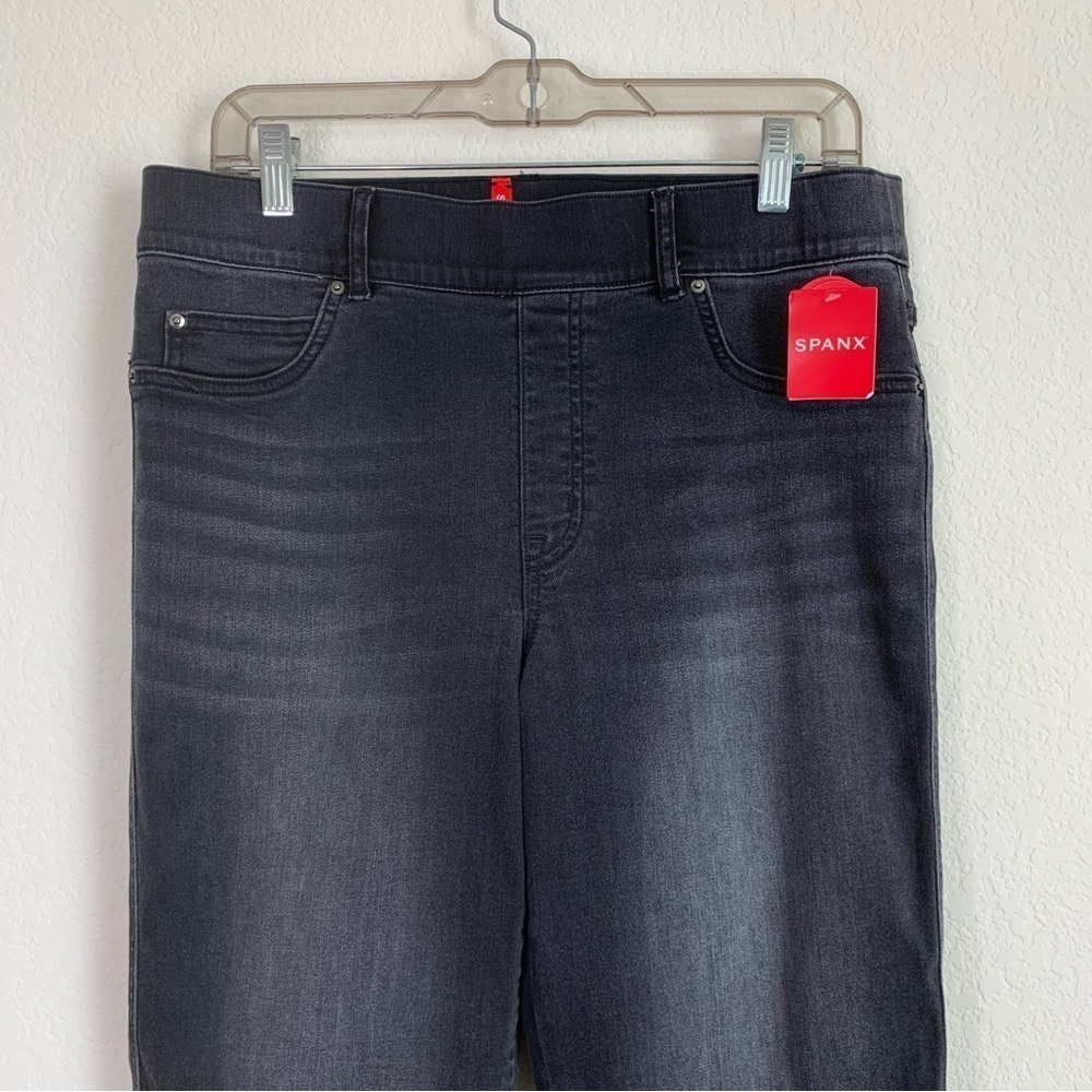 Spanx Womens vintage black straight leg jeans L NWT - Picture 8 of 9